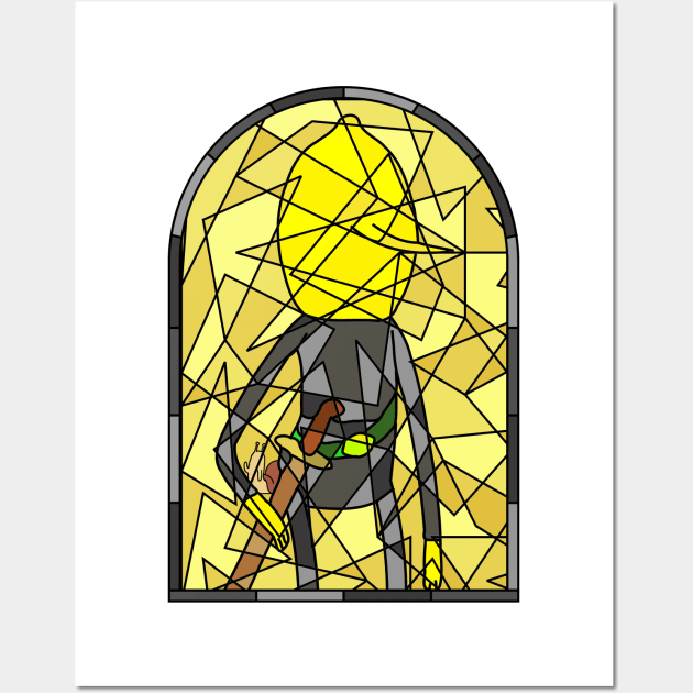 Stained Glass Lemongrab (Lemonblack) Wall Art by gkillerb